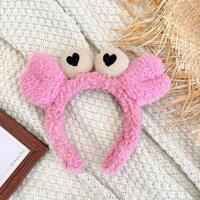 Bờm tóc Cua, Băng Đô Rửa Mặt con cua cute nhiều màu PT05 - Hồng