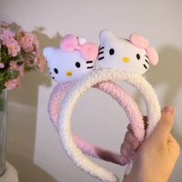 Bờm tóc hello kitty kẹp tóc cô gái màu hồng dễ thương phong cách công chúa Băng đô rửa mặt phụ kiện tóc sang trọng búp bê Harem kt cho nữ