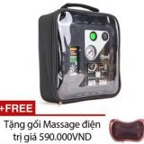 Bơm tự vá ô tô Pferd 12V (Đen) + Tặng gối Massage Trên Xe