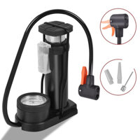 Bơm Xe Chân Đứng Foot Pump Có Đồng Hồ Mặt Tròn Đo Áp Suất