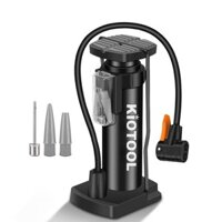 Bơm xe đạp xe máy nhỏ gọn để cốp xe máy đạp chân, đầu van Pháp Mỹ công suất lên tới 140PSI tiện dụng