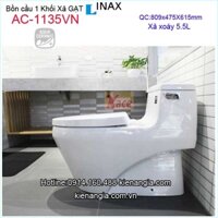 Bồn cầu 1 khối ,bệt két liền Inax AC-1135VN