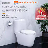 Bồn Cầu 1 Khối Caesar CD1364 Nắp Êm