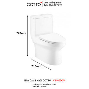 Bồn cầu 1 khối Cotto C11000OS