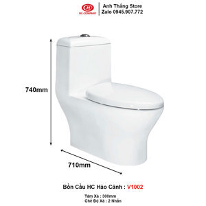 Bồn cầu 1 khối Hảo Cảnh V1002