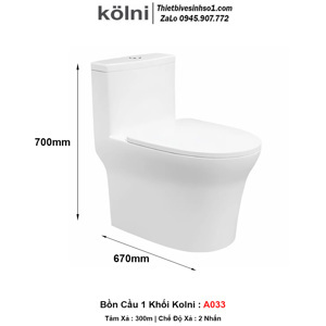 Bồn cầu 1 khối Kolni A033