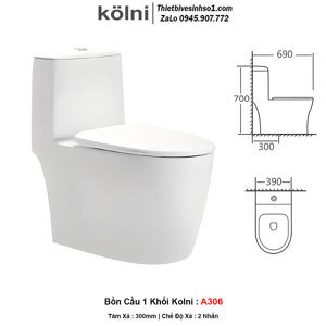 Bồn cầu 1 khối Kolni A306