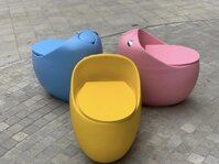 Bồn cầu 1 khối màu trắng, hồng ,Xanh, vàng, đen Muhler Ml-S1