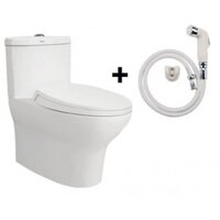 Bồn cầu 1 khối nắp êm kèm vòi xịt vệ sinh VIGLACERA V37S_V687_VG826