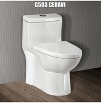 Bồn Cầu 1 Khối Nắp Rơi Êm Ceravi C503 Xả Nhấn
