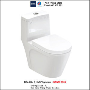 Bồn cầu 1 khối Sanfi S308