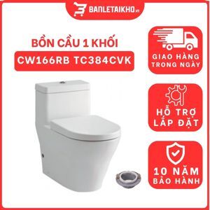 Bồn cấu 1 khối Toto CW166RB/TC384CVK/T53P100VR - nắp đóng êm