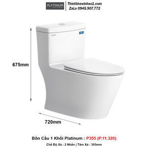 Bồn cầu 1 khối Viglacera Platinum P.11.320