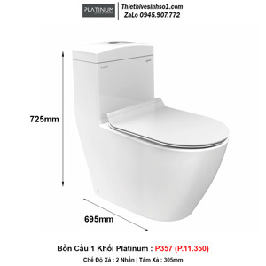 Bồn cầu 1 khối Viglacera Platinum P.11.350