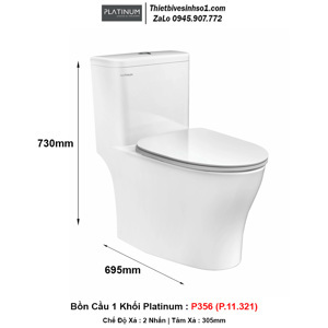 Bồn cầu 1 khối Viglacera Platinum P.11.321