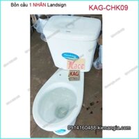 Bồn cầu 1 nhấn Landsign TRẮNG KAG-CHK09