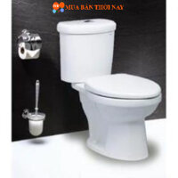 Bồn Cầu 2 khối CAESAR CT1338 Thùng T1138 1 Nhấn Nắp Thường