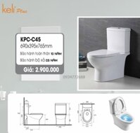 Bồn Cầu 2 Khối Keli C45 Cao Cấp