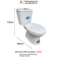 Bồn Cầu 2 Khối Landsign 2 Nhấn