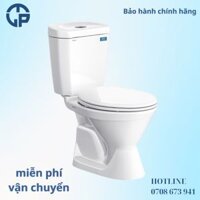 Bồn cầu 2 khối Nano Titan Viglacera VI66 nắp thường