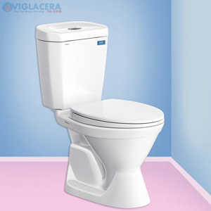 Bồn cầu 2 khối nắp êm Viglacera VI66E