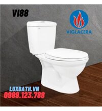 Bồn Cầu 2 Khối Nắp Êm Viglacera VI88 NE Xả Nhấn