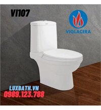Bồn cầu 2 khối nắp êm Viglacera VI107 xả nhấn