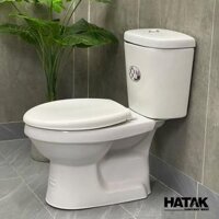 Bồn Cầu 2 Khối Trắng 1 Chế Độ Xả HA-BC2K112