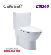 Bồn cầu 2 khối xả nhấn đôi nắp êm Caesar CD1340 (C1340A-PW)