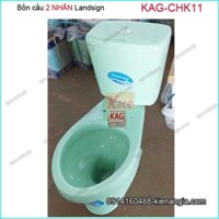 Bồn cầu 2 nhấn Landsign XANH NGỌC KAG-CHK11