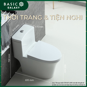 Bồn cầu Basic BSA124 - 1 khối, nắp đóng êm