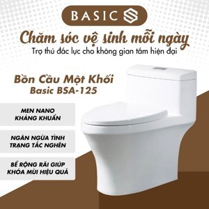 Bồn cầu Basic BSA125 - 1 khối, nắp đóng êm