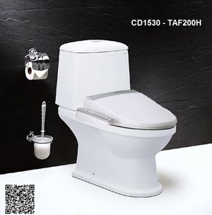 Bồn cầu Caesar CD1530+TAF200H - 2 khối, nắp điện tử