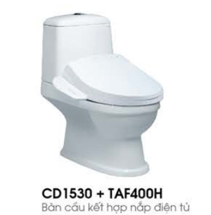 Bồn cầu cảm ứng nắp rửa điện tử Caesar CD1530+TAF400H