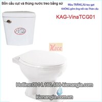 Bồn cầu cụt thùng nước treo tay gạt KAG-VinaTCG01