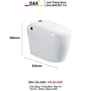 Bồn cầu điện tử D&K DK AC1229