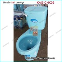 Bồn cầu GẠT Landsign xanh biển  KAG-CHK07