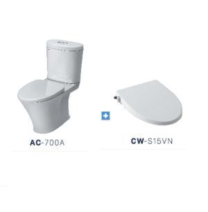 Bồn cầu hai khối Inax AC-700A+CW-S15VN/BW1 (Nắp thông minh)