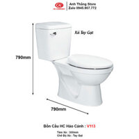 Bồn Cầu HC Hảo Cảnh V113 Tay Gạt
