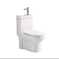 Bồn cầu liền chậu lavabo kèm vòi rửa tiết kiệm không gian PHONG CÁCH NHẬT BẢN Bồn cầu tiết kiệm nước - Bệt xí liên khối