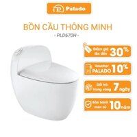 Bồn cầu liền khối PALADO PLD670H, chất liệu sứ phủ men nano kháng khuẩn – 670*400*600mm P54