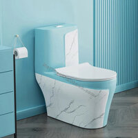 Bồn cầu màu xanh phối vân đá - BC194