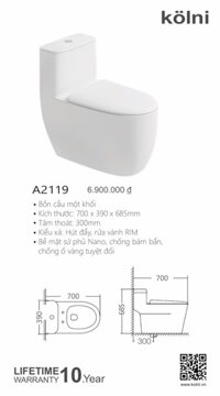 Bồn cầu một khối Kolni A2119