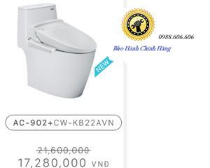 Bồn cầu nắp rửa điện tử Inax AC-902VN+CW-KB22AVN