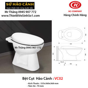 Bồn cầu thân cụt Hảo Cảnh VC02