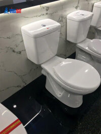 Bồn cầu thoát ngang 2 khối xả nhấn Hảo Cảnh V113