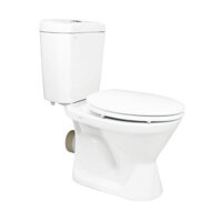 Bồn cầu thoát ngang giá rẻ 2 khối Viglacera VI66P nắp êm