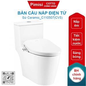 Bồn cầu ToTo C110507(CV5), 1 khối nắp rửa điện tử