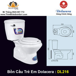 Bồn Cầu trẻ em két rời xả gạt Dolacera DL216