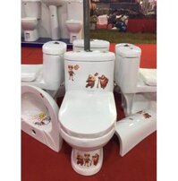 Bồn cầu trẻ em Saguaro Panda 1 khối nắp êm